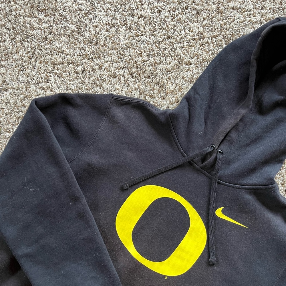 Nike NCAA Oregon Ducks Hoodie Black Drawstring Mens Medium